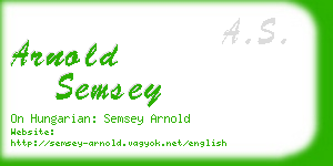 arnold semsey business card